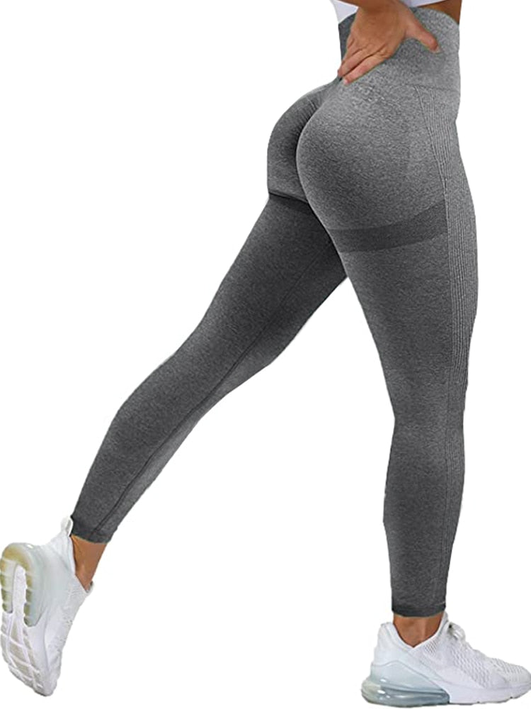 Women Seamless Workout Leggings Dark Gray