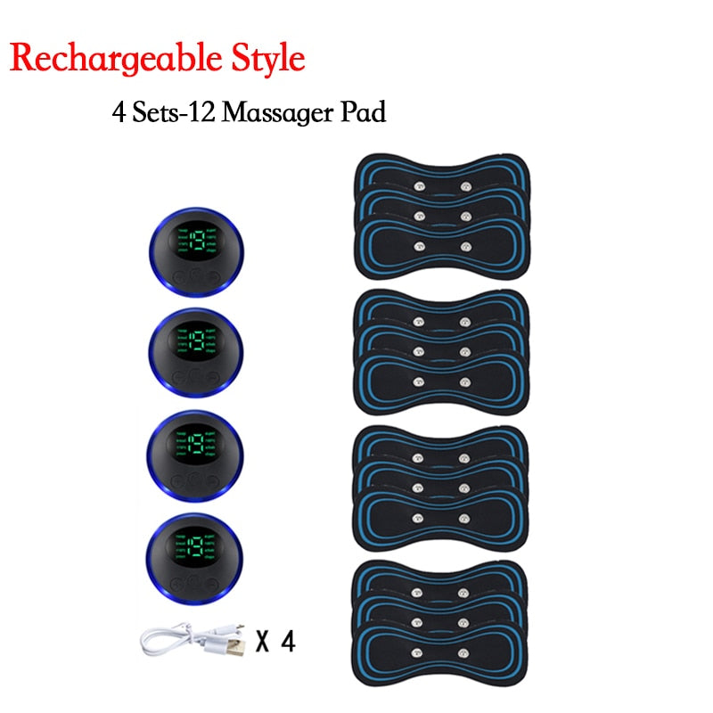 Portable Mini Electric Massager 4SET 12PAD