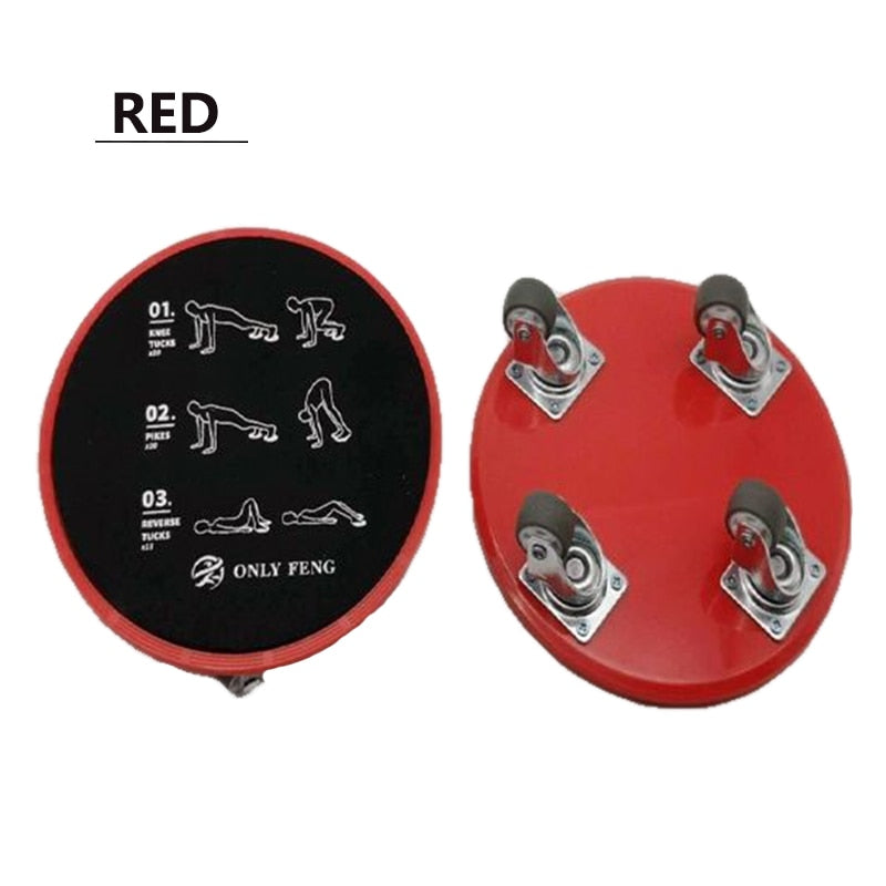 1 Pair 4 Wheel Gliding Disc Red