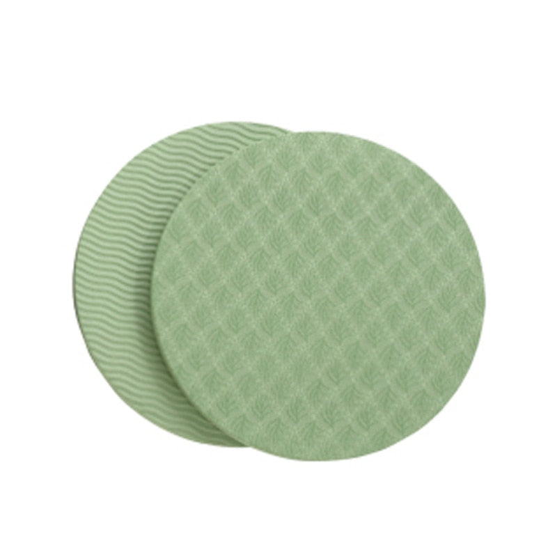 Portable Small Round Knee Pad 2pcs TPE grass green
