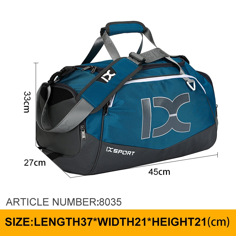 Men Gym Fitness Travel Bag oversized blue