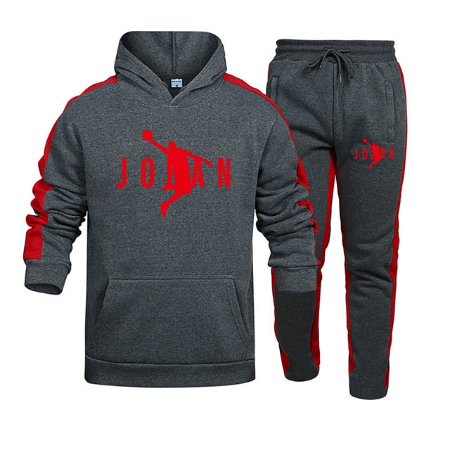 Men Sportswear Hoodie Sets dark grey 1