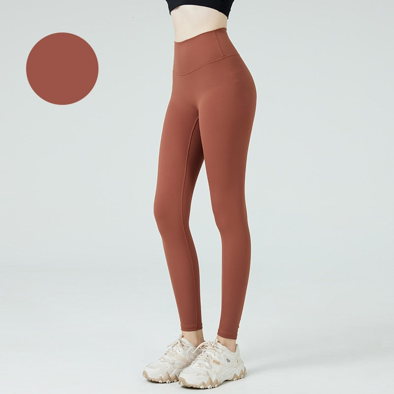 Women Naked feeling Gym Leggings Style13Bronze