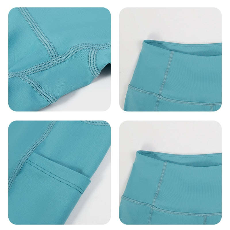 Women Spandex Solid Seamless Shorts