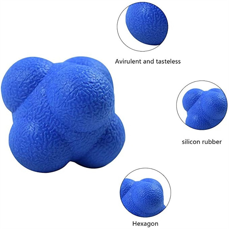 Fitness Silicon Rubber Hexagonal Reaction Ball