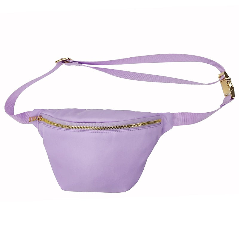 Men Women Sports Fanny Pack Belt Bag Purple