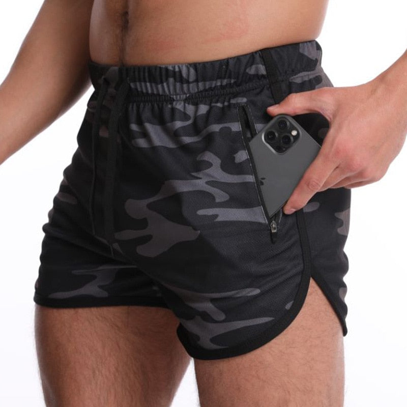 Summer Quick Dry Men Fitness Shorts black