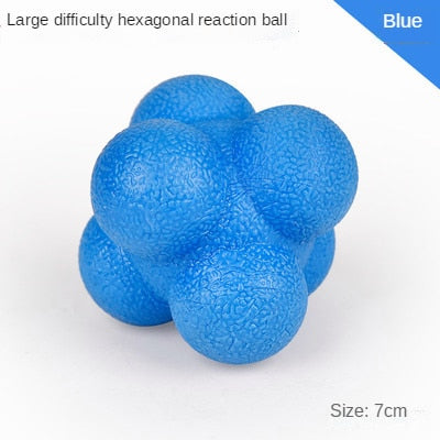 Fitness Silicon Rubber Hexagonal Reaction Ball 7cm Blue