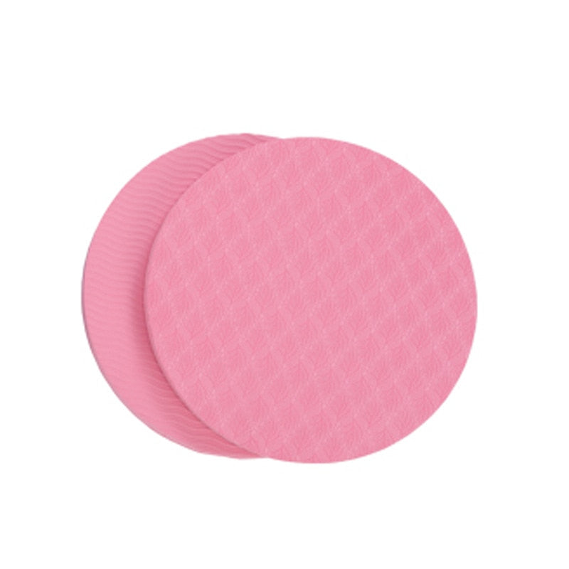Portable Small Round Knee Pad 2pcs TPE light pink