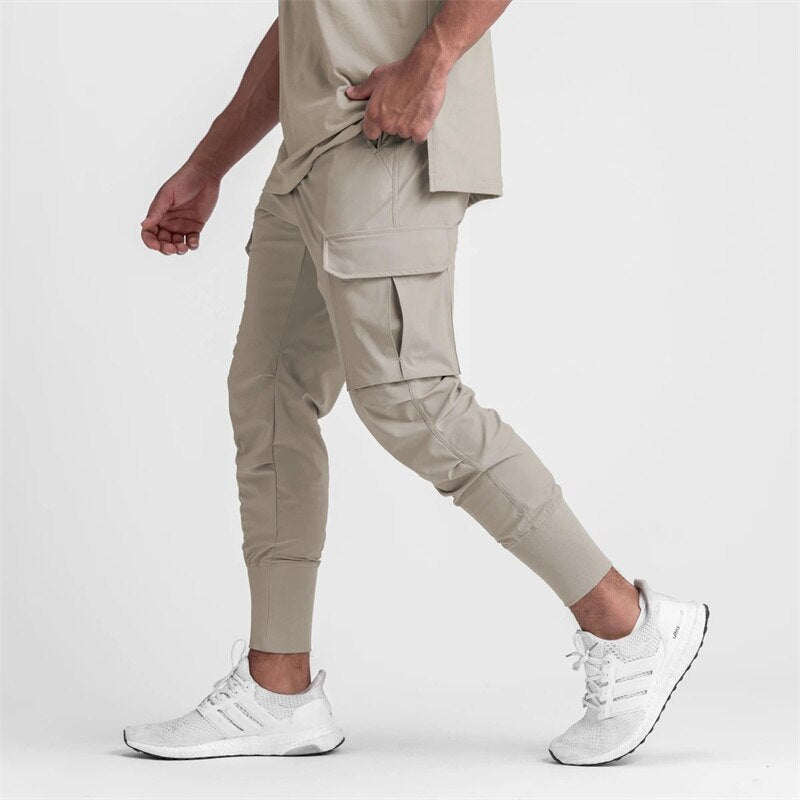 Men Quick-Drying Fitness Trousers Khaki