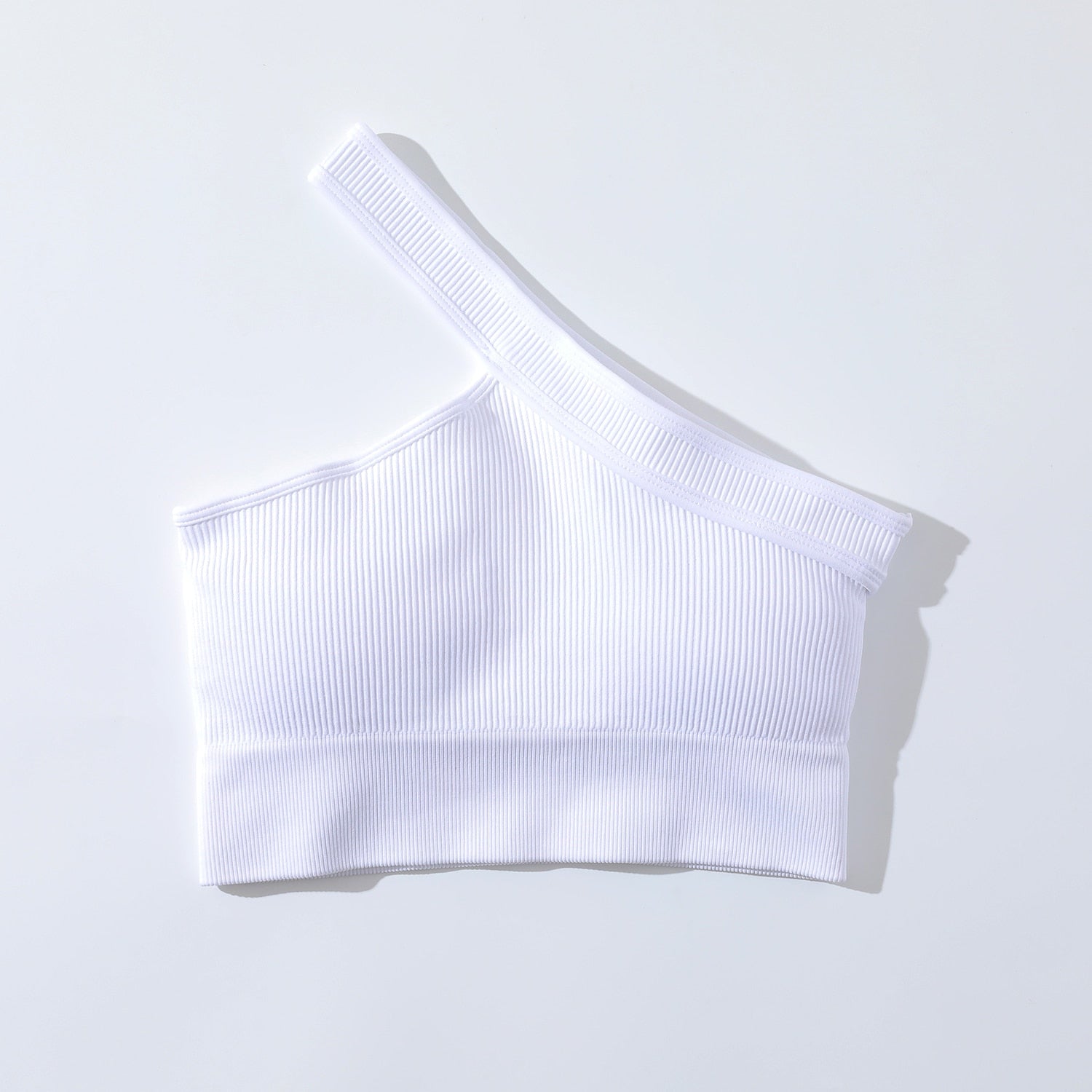 Women Long Sleeves Crop Top Gym Suits White Bra