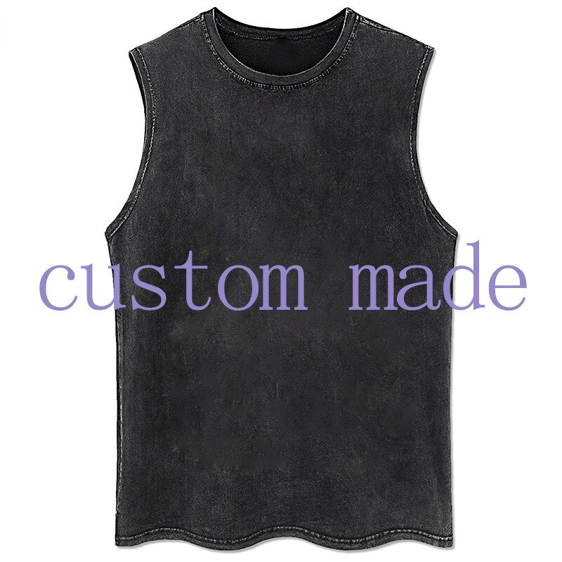 Distressed Washed Tank Tops style 10