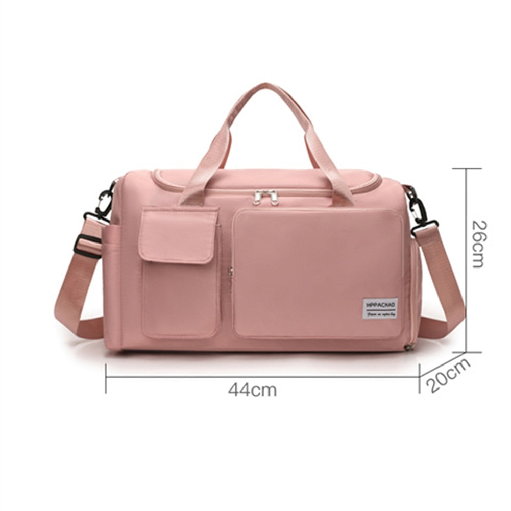 Portable Waterproof Luggage Handbag Pink 1