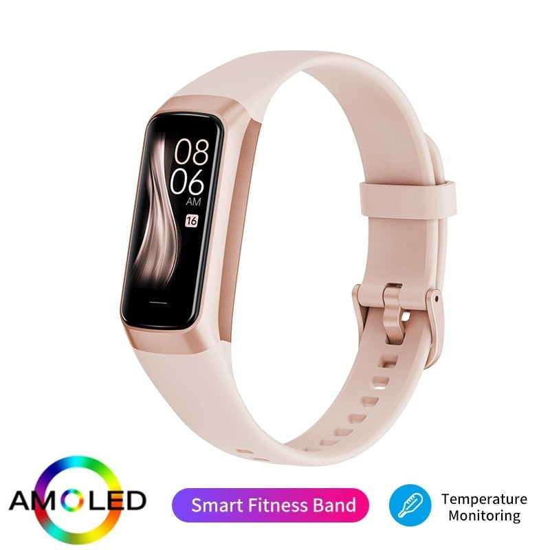 Fitness Tracker Amoled Smart Watch pink