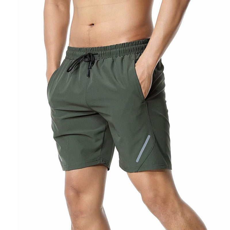 Men Gym Wear Fitness Workout Shorts Olive