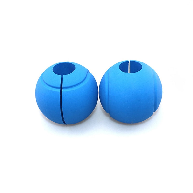 Round Silicone Dumbbell Grips 1pcs blue