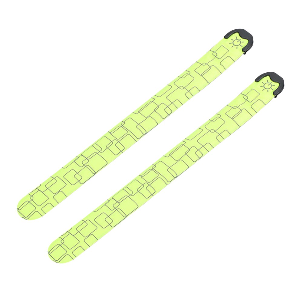 USB Rechargeable Reflective LED Strap 2PCS Green USB LED