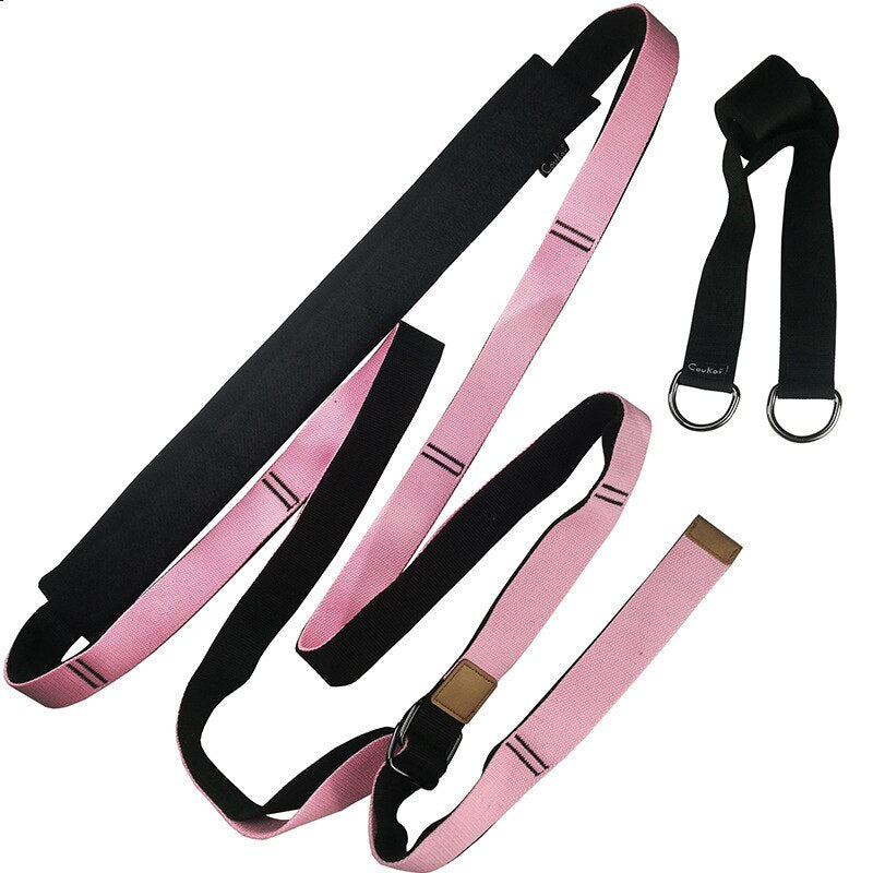 Adjustable Stretch Exercises Aerial Hammock Rope pink