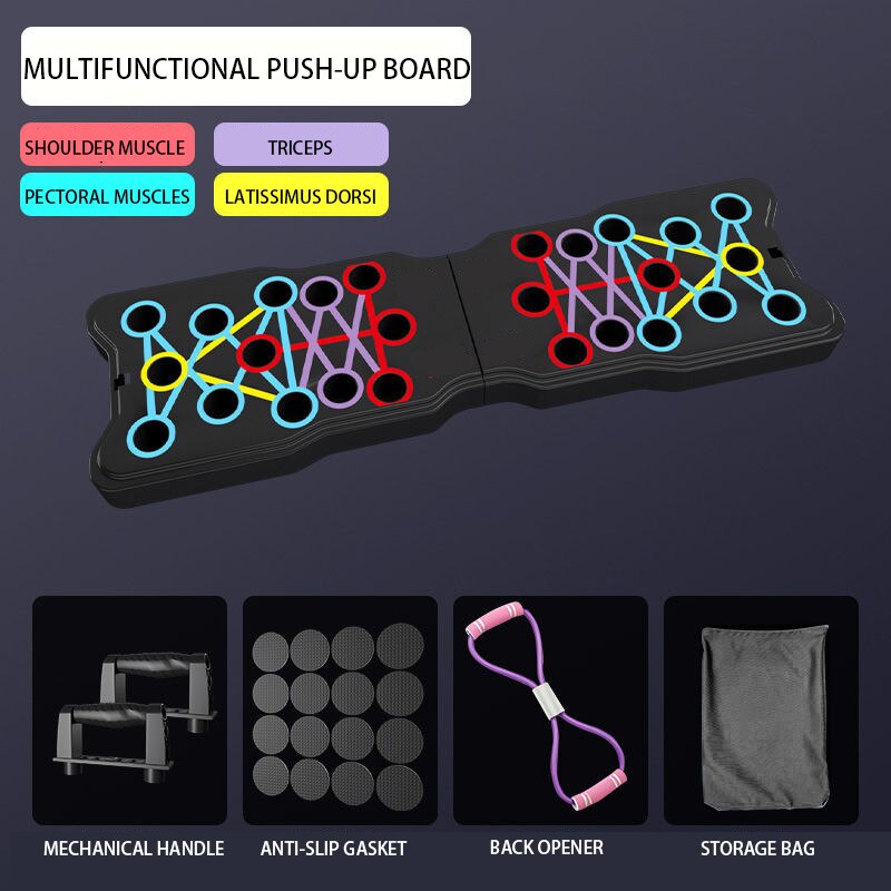 Gym Multi-Function Push Up Board Board-Open back rope