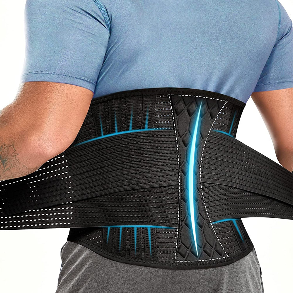 Adjustable Back Lumbar Support Belt Black