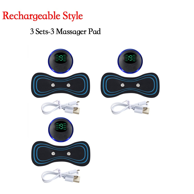Portable Mini Electric Massager 3SET 3PAD