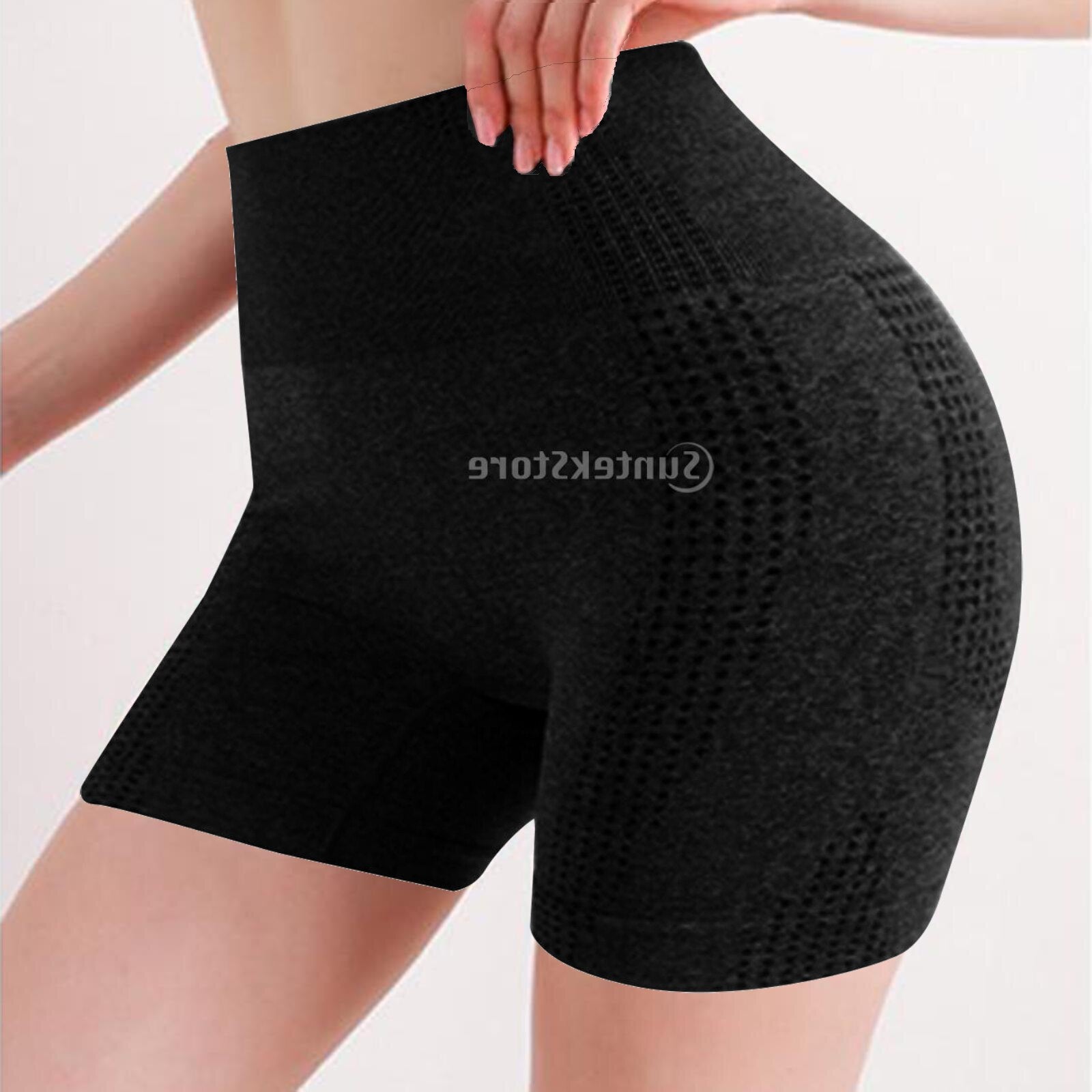 Women Yoga Push Up Sports Shorts black