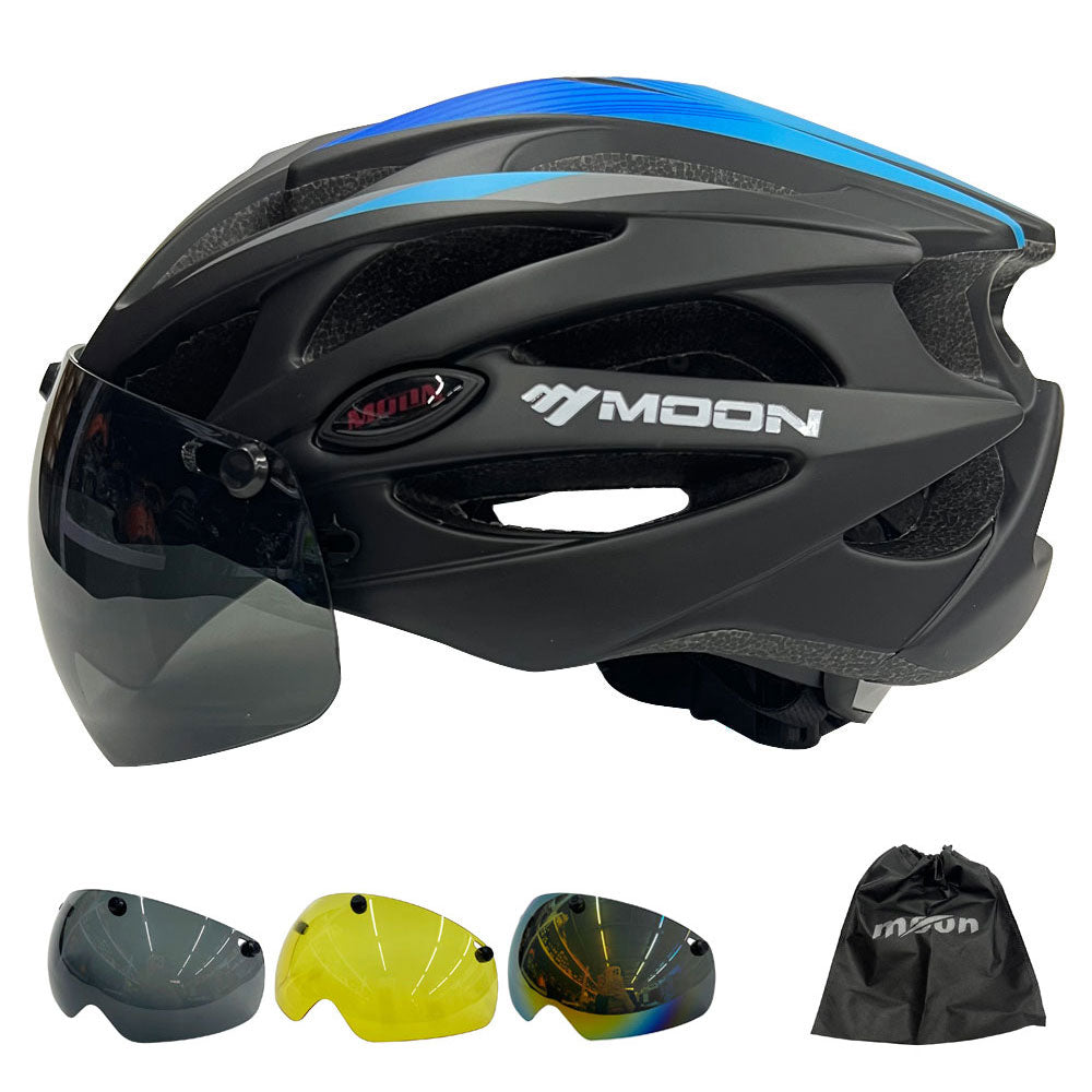 Integrally-Molded Cycling Helmet Black Bue