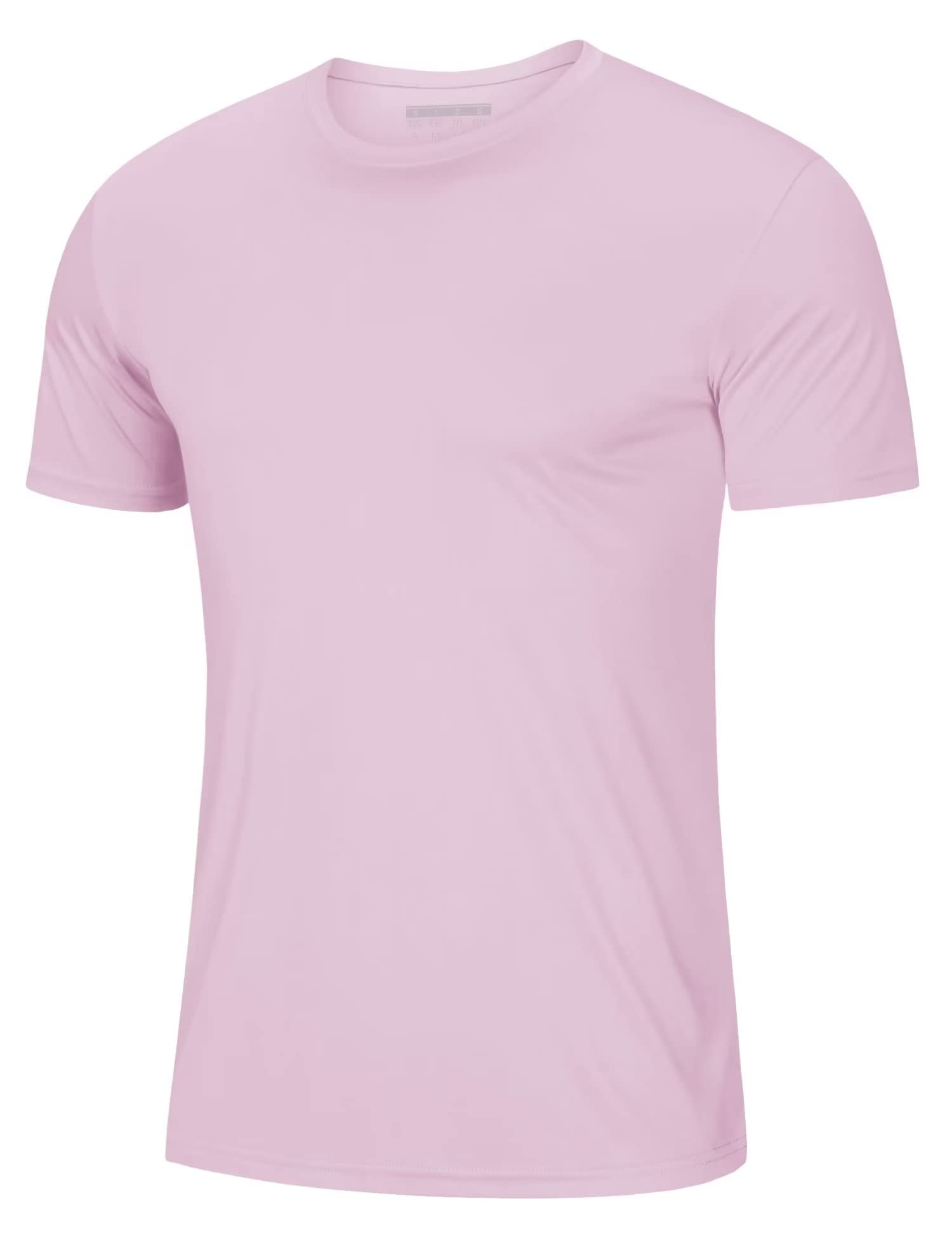 Men's Anti-UV Skin Sun Protection Shirts Light Pink