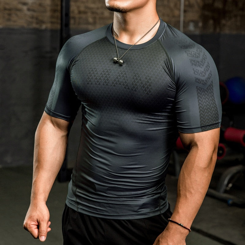 Mens Sport Fitness Compression Shirt