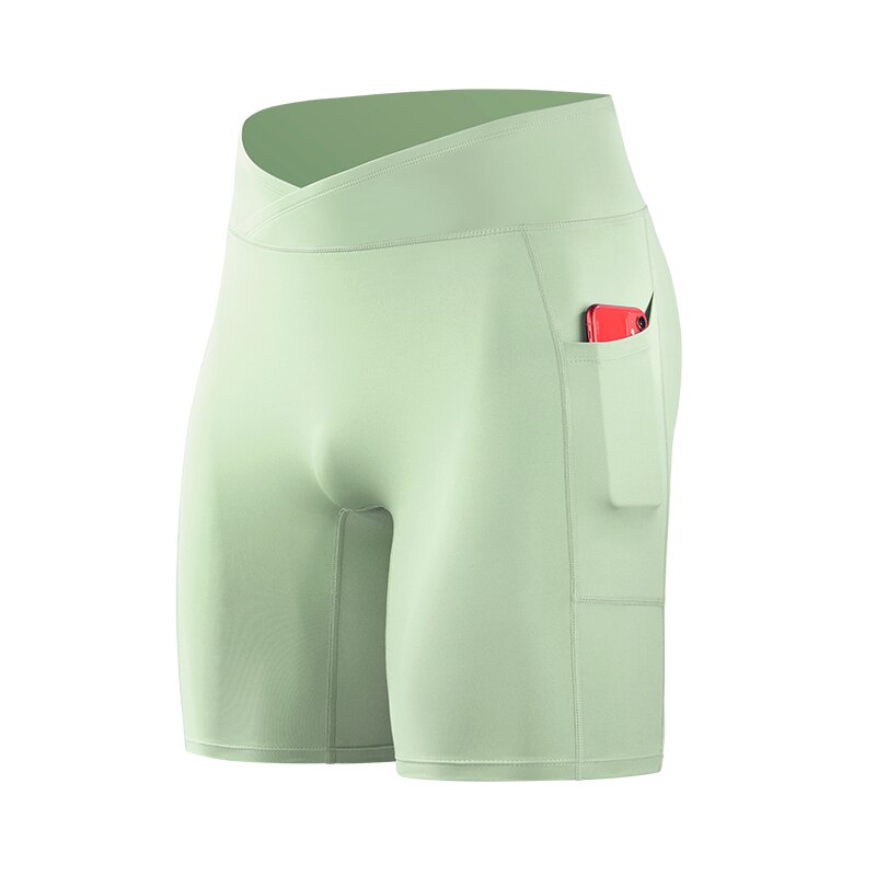 Men Outdoor Running Pocket Shorts Green