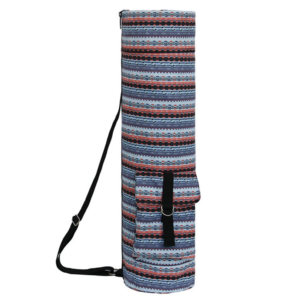 Women Canvas Yoga Mat Storage Bags Ice Clear Blue