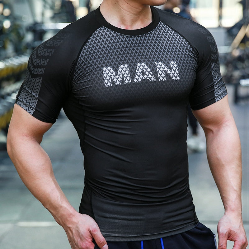 Mens Sport Fitness Compression Shirt