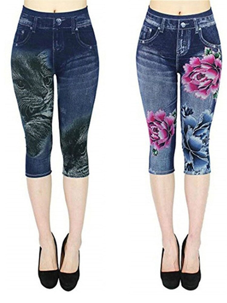 Flower Printed Capris Women Sexy Short