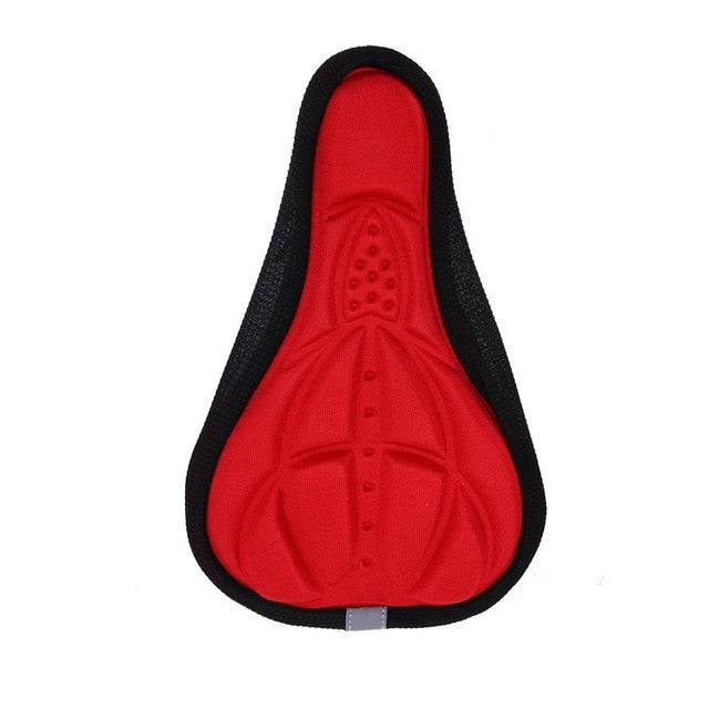 3D Bicycle Saddle Soft Cover Red