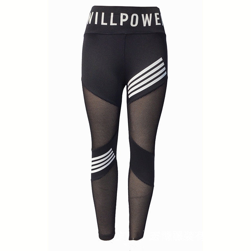 Women Mesh Patchwork Sports Leggings