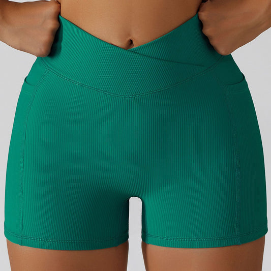 Women Gym Crop Top Bra Shorts