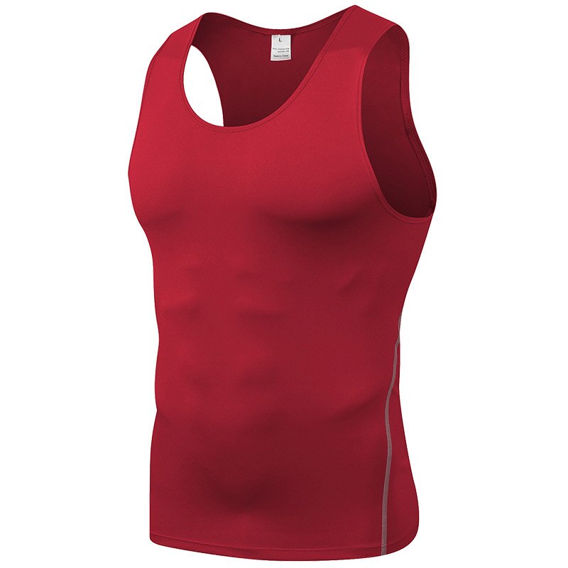 Sleeveless Gym Stretchy Tank Top Red