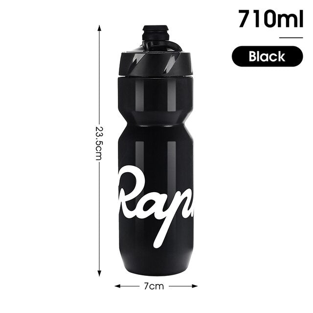 Fitness Running Lock Cup Water Bottle Black 710ml