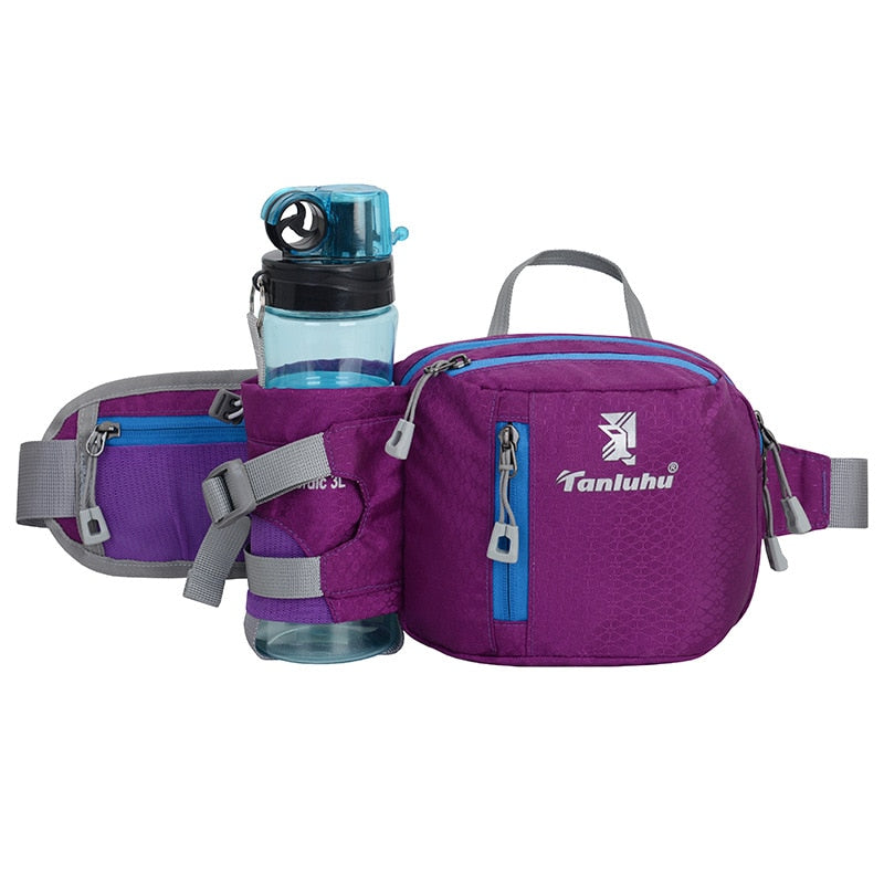 Marathon Gym Water Bottle Pouch Fanny Belt PURPLE