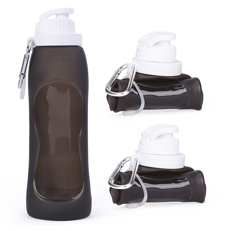 Sports 500ml Silicone Water Bottle D