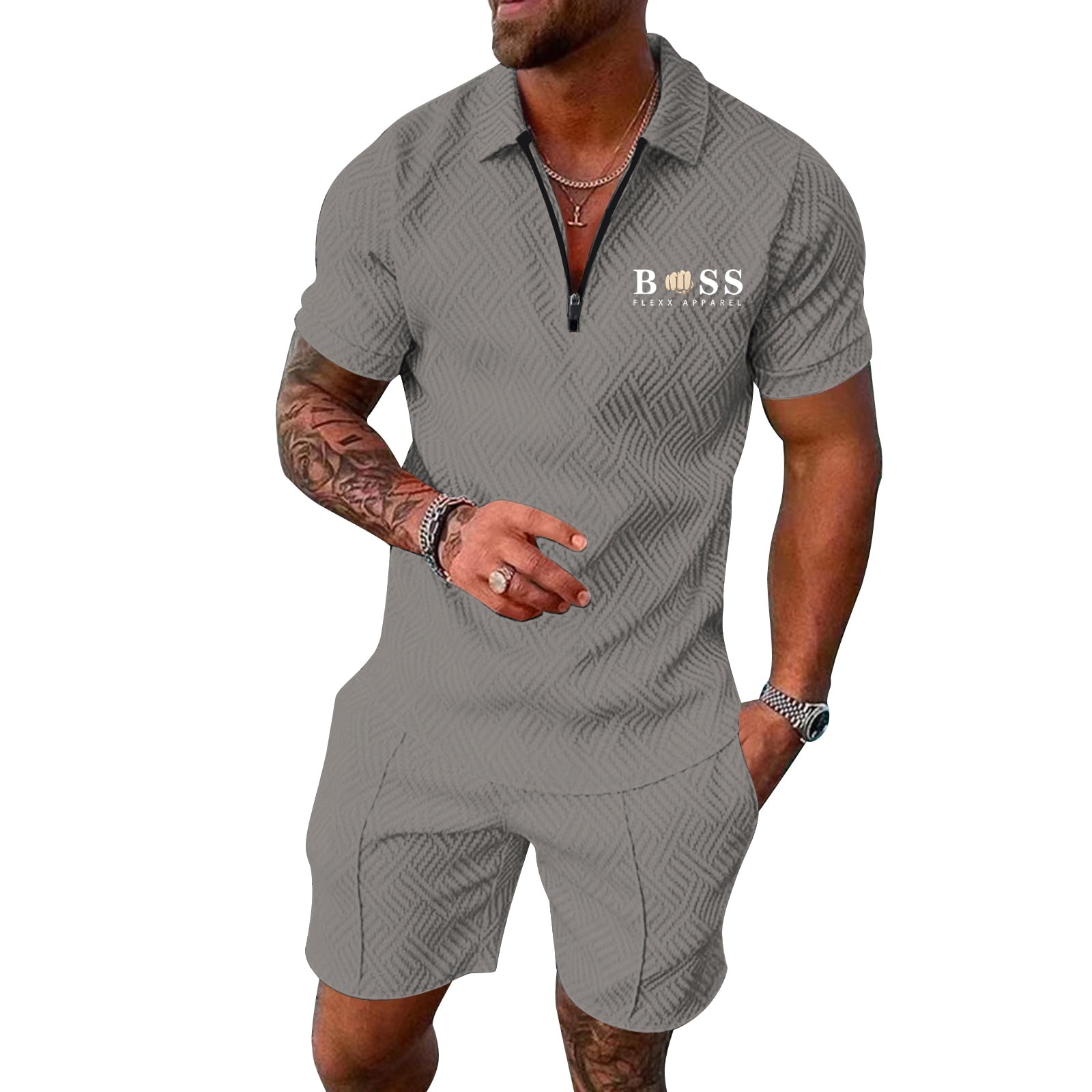 Men Summer Brand Tracksuit RTZR1GD23011AY