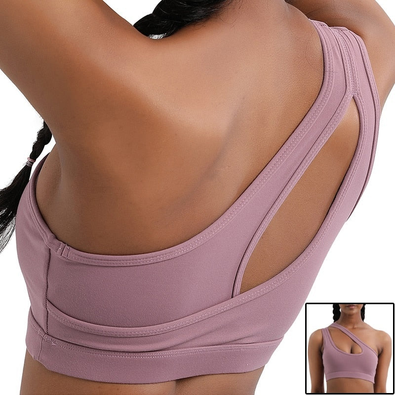 Sexy One Shoulder Yoga Bras