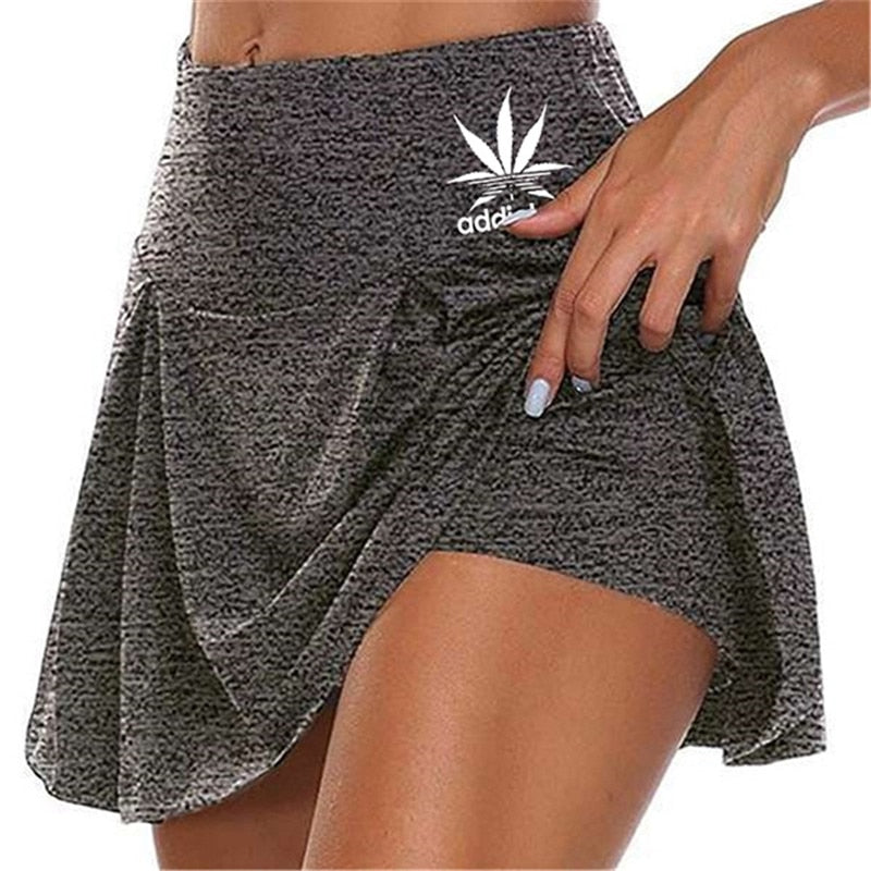 Women's Double-Layer Athletic Shorts Gray