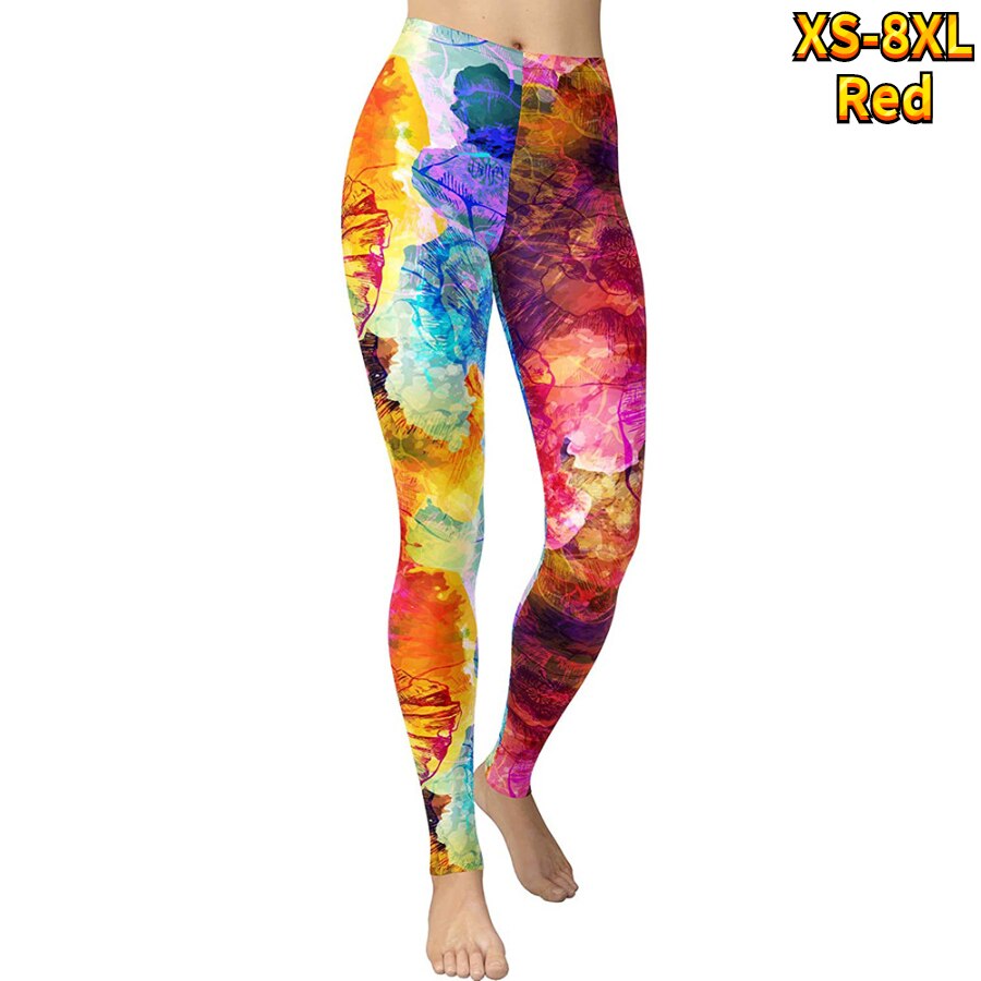 Basic Line Printed Yoga Pants