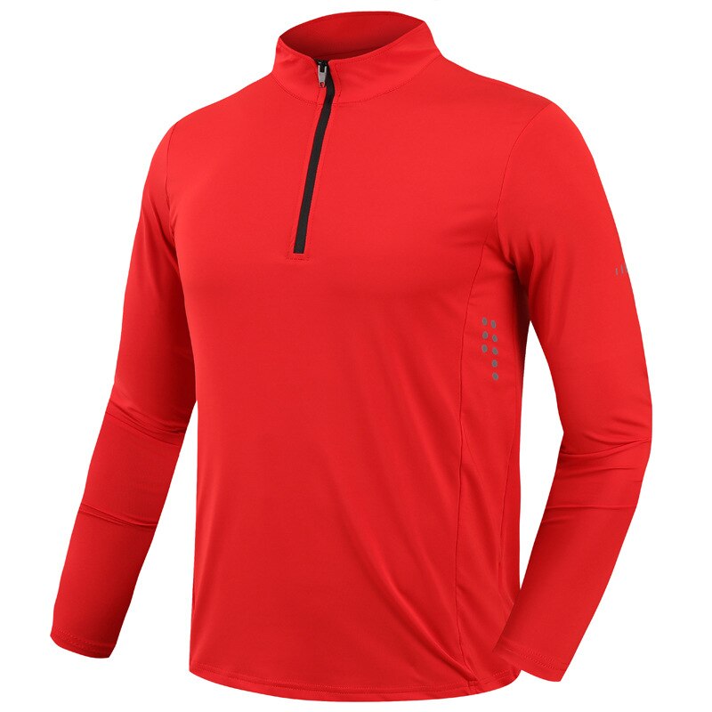 Men Quick Dry breathable Running Shirt Red