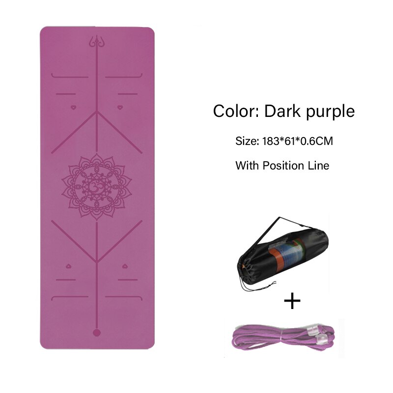 TPE Yoga Double Layer Non-Slip Mat purple1