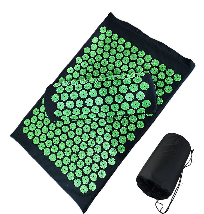 Cushion Shakt Massage Yoga Mat black green