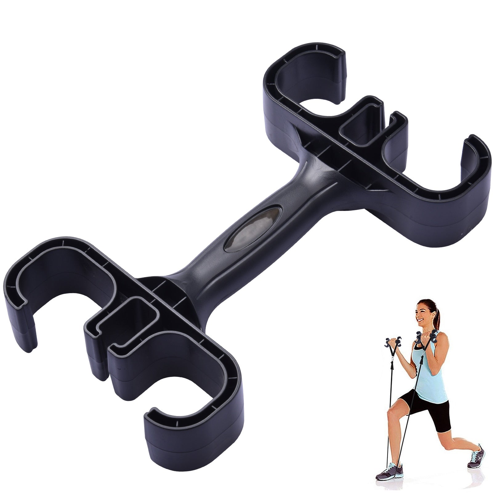 Black Gym Resistance Bands Handles