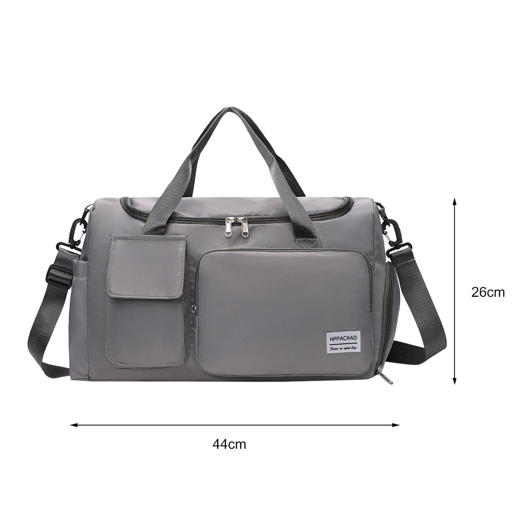 Portable Waterproof Luggage Handbag Grey