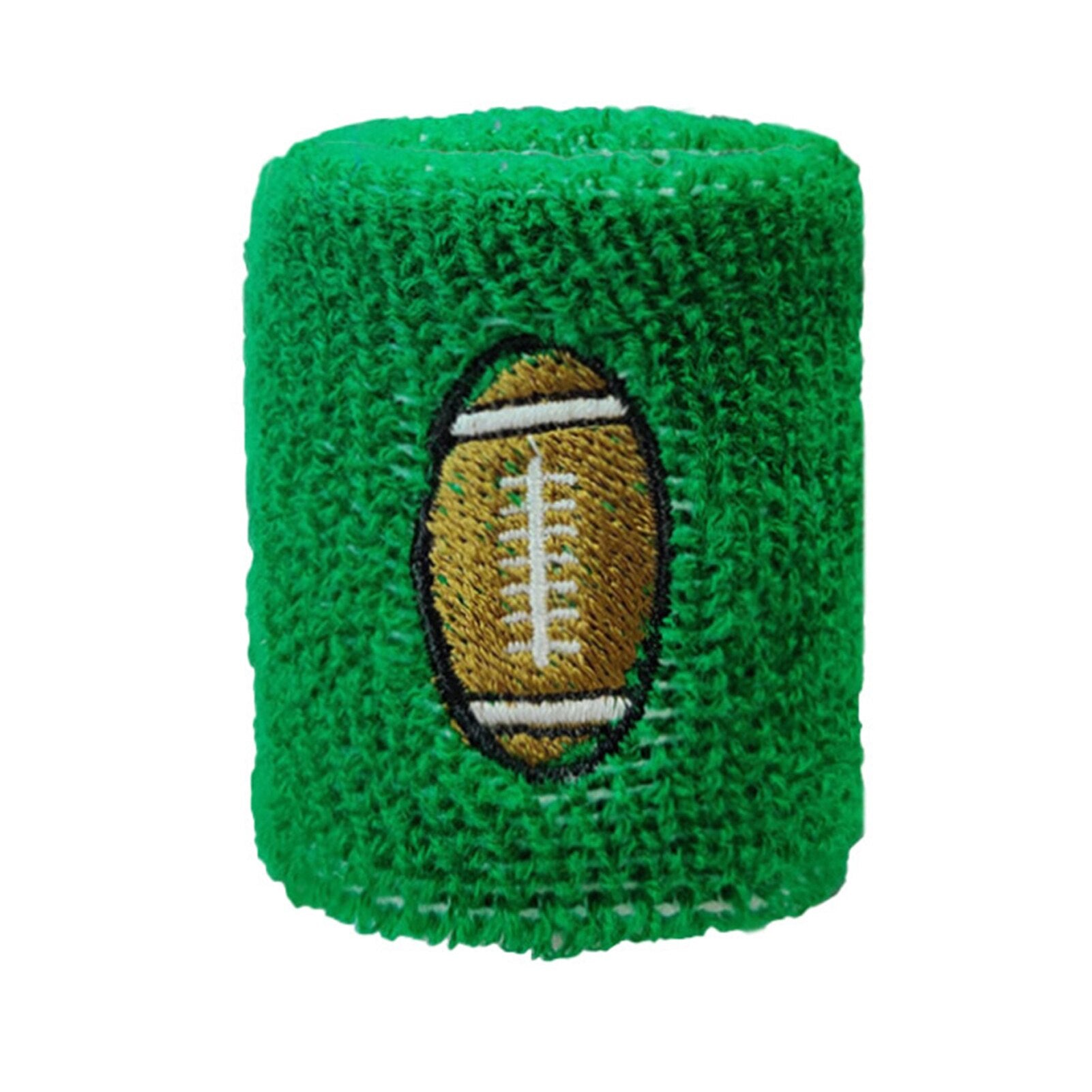 Kids Sports Wristbands Green Rugby